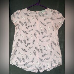 Loft Short Sleeve Floral Blouse - Sz S